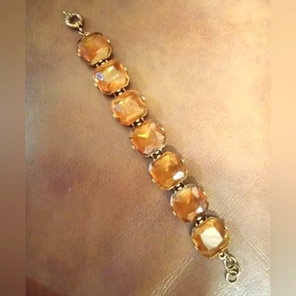 Vintage art deco glass bracelet